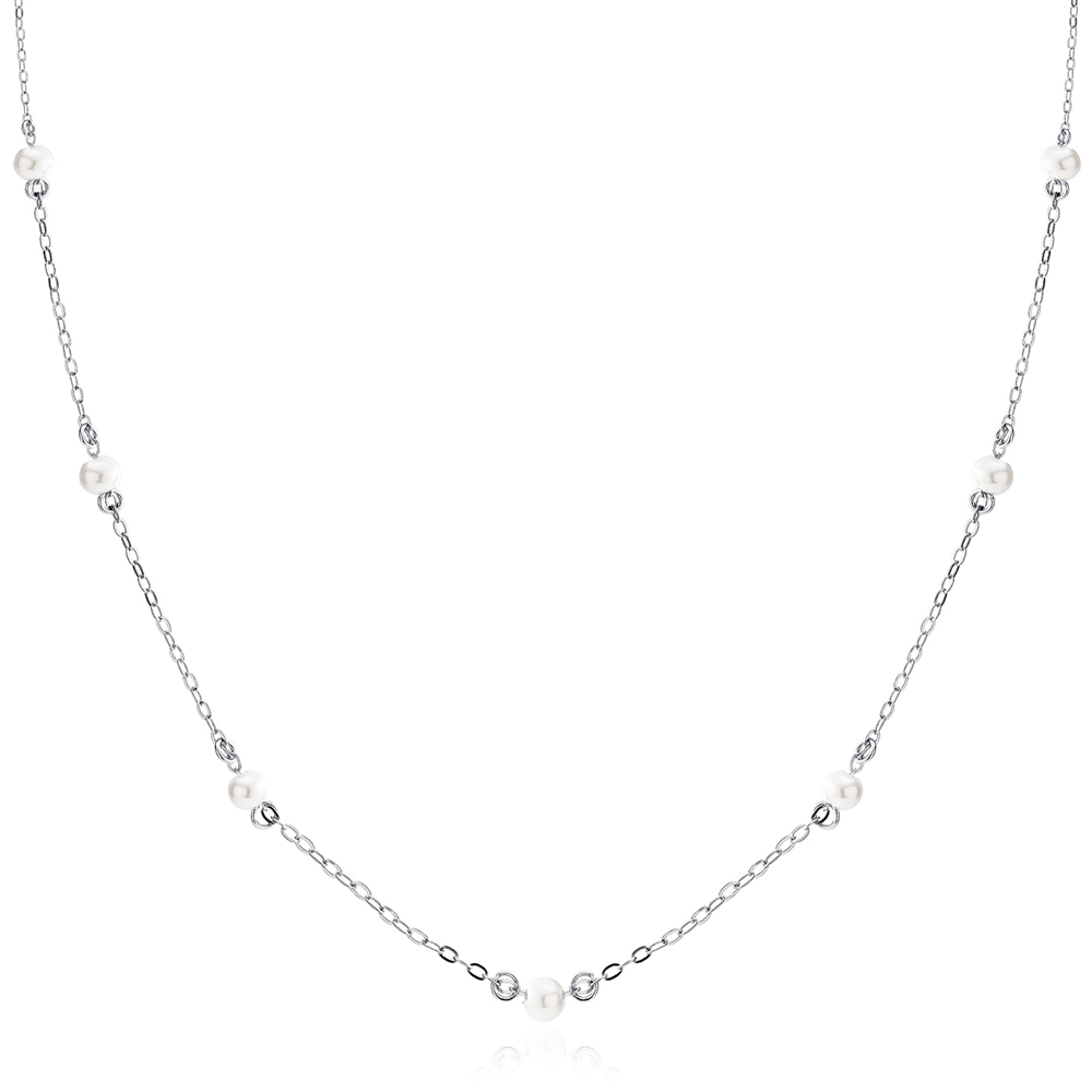 Colier argint cu bile sidefate DiAmanti Z2182NR-DIA Colier argint cu bile sidefate DiAmanti Z2182NR-DIA